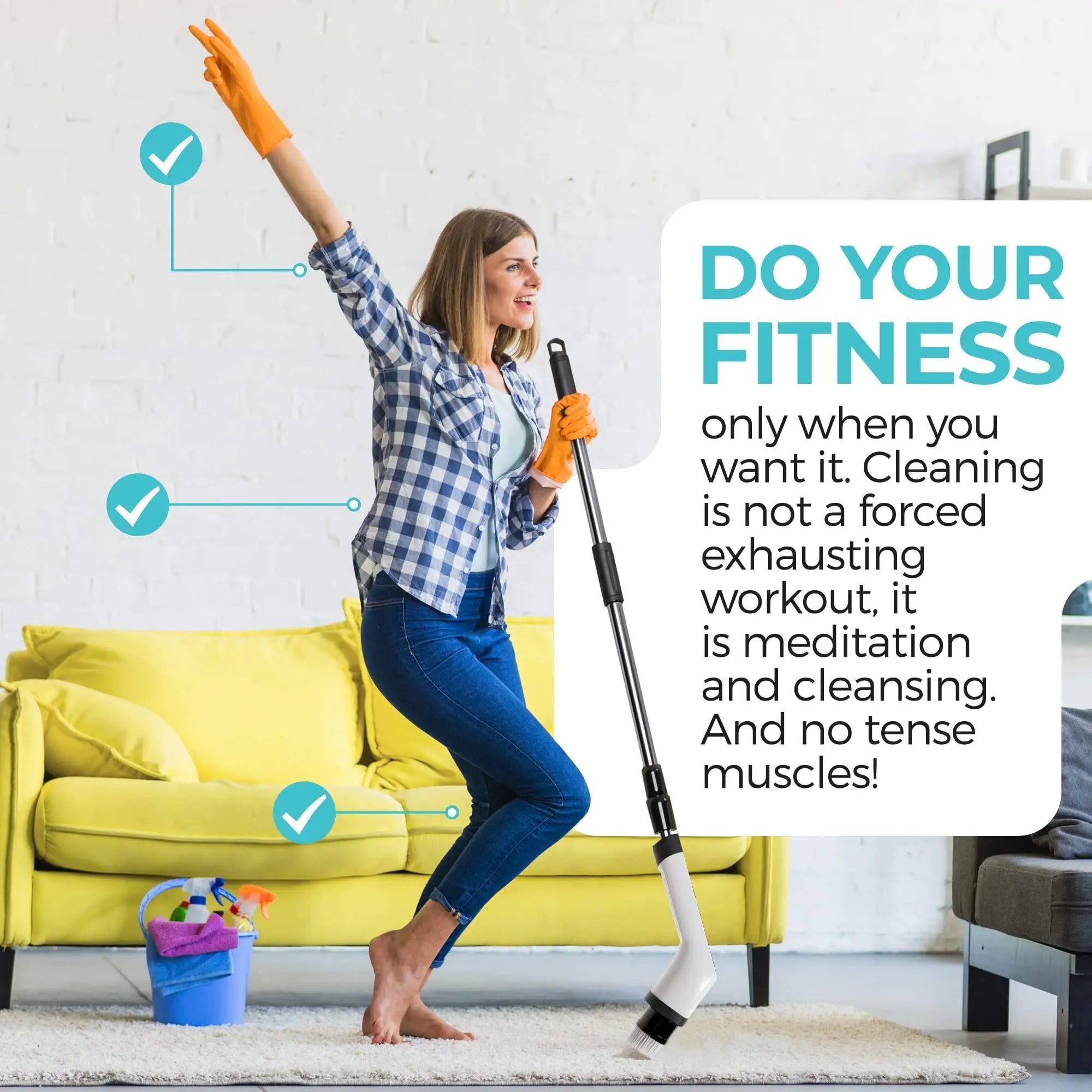 Portable Electric Spin Scrubber for Cleaning Bathroom Kitchen Car White 7 in 1 - Precision Cleanin’ LLC